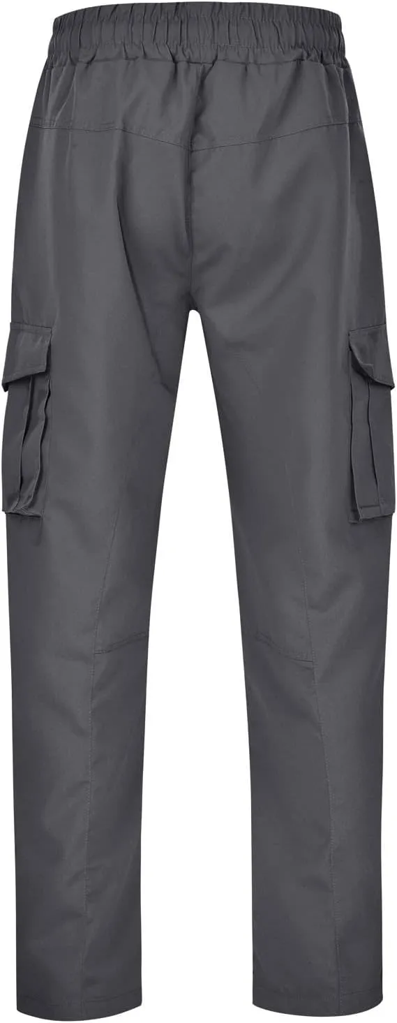 GIERIDUC Men's Casual Cargo Pants Joggers Hiking Sweatpants Chinos Track Pants Elastic Waist Work Pants with Multi-Pockets