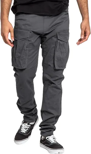 GIERIDUC Men's Casual Cargo Pants Joggers Hiking Sweatpants Chinos Track Pants Elastic Waist Work Pants with Multi-Pockets