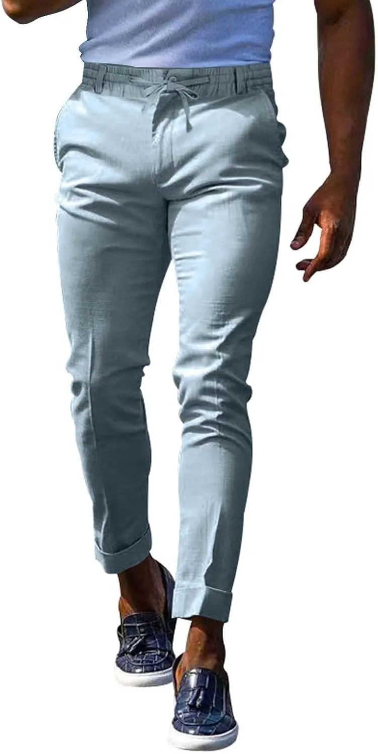 GIERIDUC Men's Drawstring Waist Cargo Pants Sweatpants Men Zipper Pockets Tactical Clothing for Men Heavyweight Joggers Mens