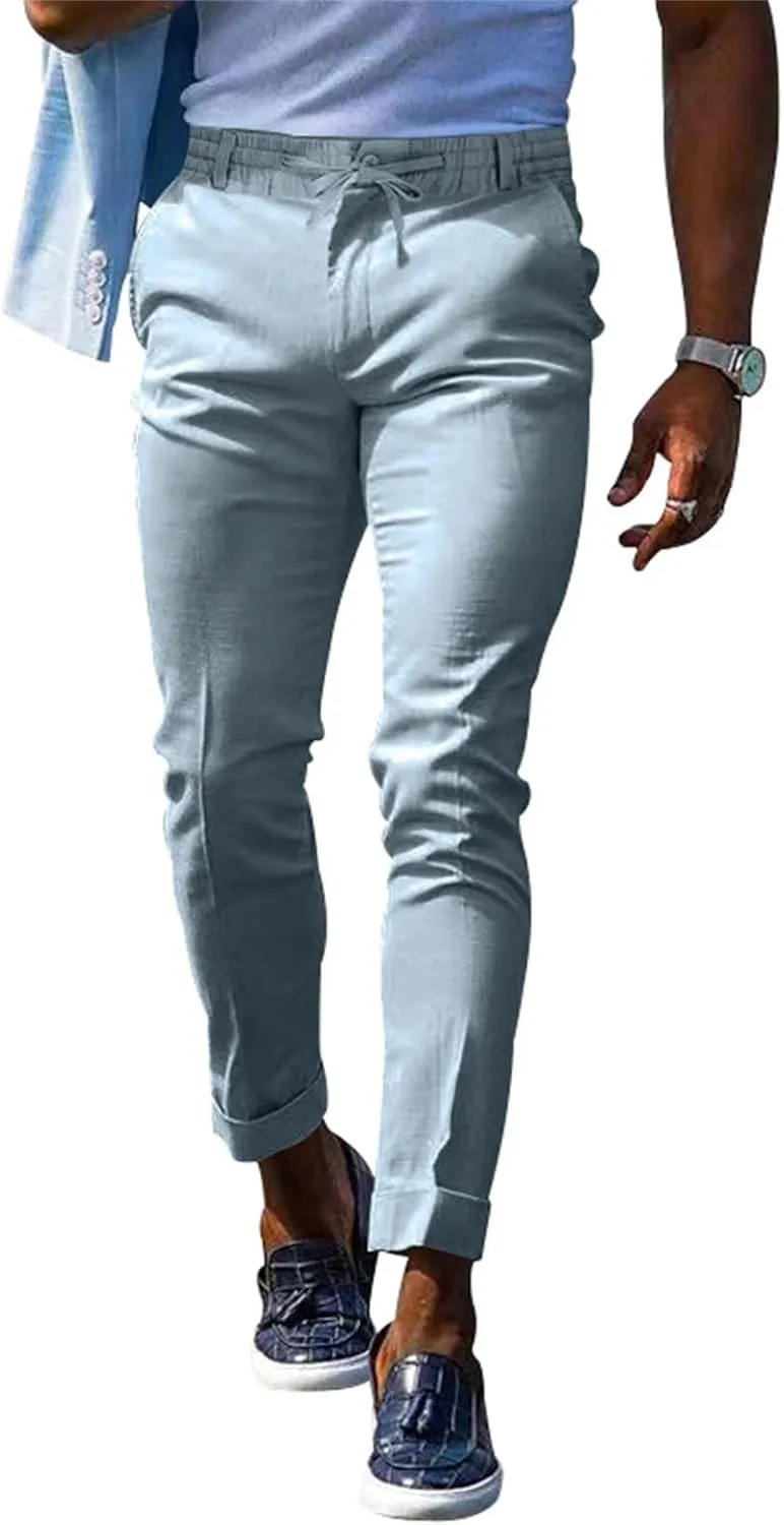 GIERIDUC Men's Drawstring Waist Cargo Pants Sweatpants Men Zipper Pockets Tactical Clothing for Men Heavyweight Joggers Mens