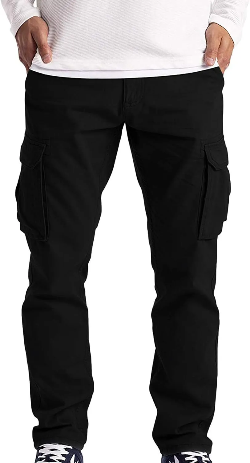 GIERIDUC Men's Essentials Fleece Sweatpants Big and Tall Mens Plaid Pants Best Lightweight Sweatpants Match MenS Wild Cargo