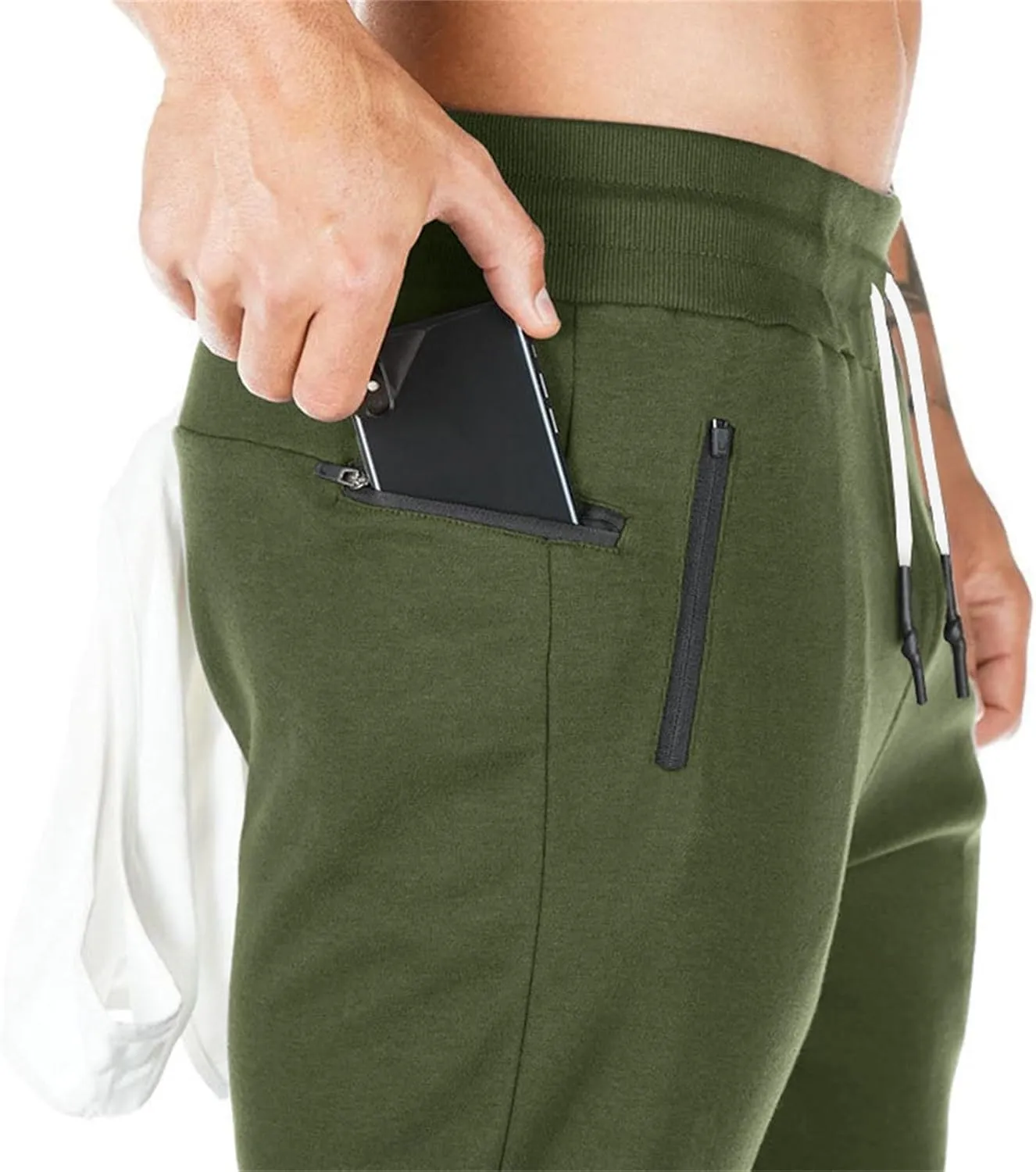 GIERIDUC Mens Stretch Waist Cargo Pants Corduroy Trousers Mens Slim Fit Straight Fit Corduroy Pants Men's Cotton Linen Pants
