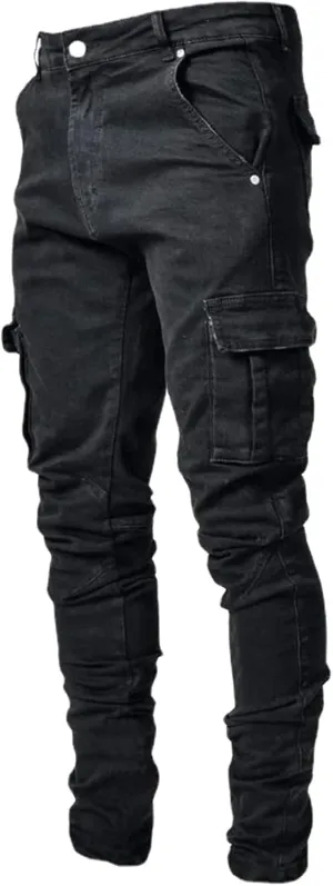 GIERIDUC Men's Wide Leg Flare Sweatpants Work Pants for Men Cargo Pocket Mens Gabardine Dress Pants Essential Jogging Pants