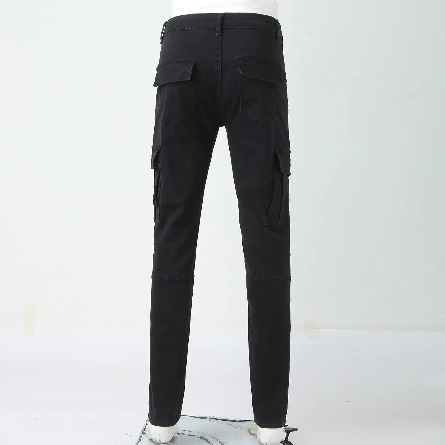 GIERIDUC Men's Wide Leg Flare Sweatpants Work Pants for Men Cargo Pocket Mens Gabardine Dress Pants Essential Jogging Pants