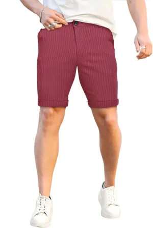GINGTTO Mens Shorts 9" Inseam Slim Fit Stretch Casual Chino Short Pants