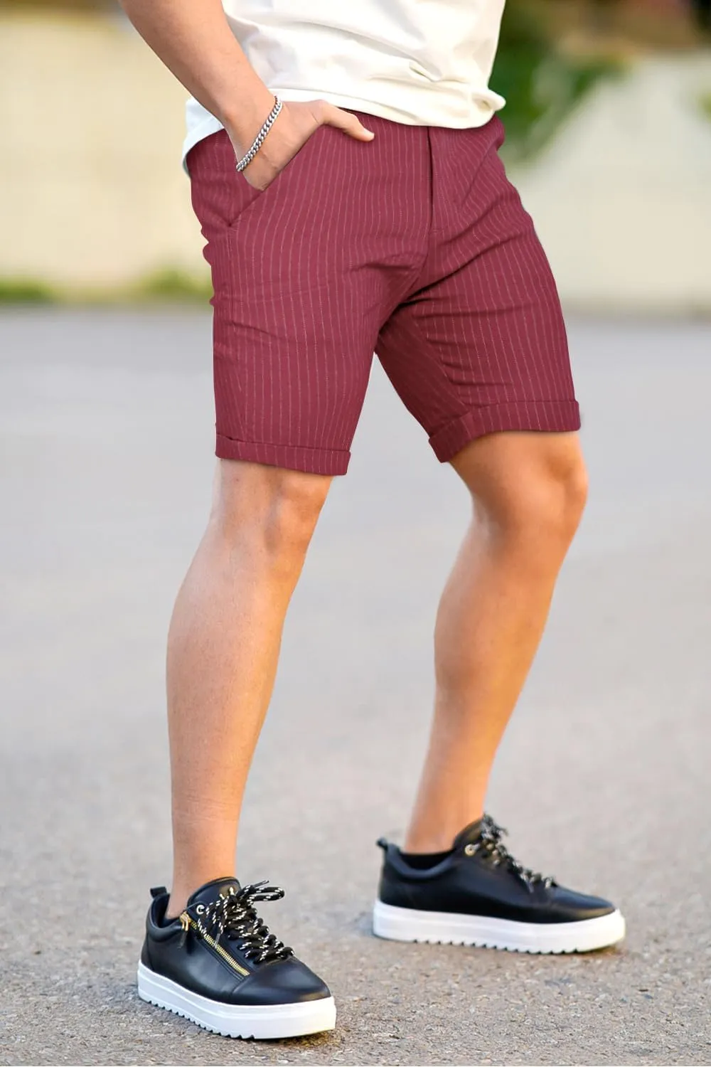 GINGTTO Mens Shorts 9" Inseam Slim Fit Stretch Casual Chino Short Pants