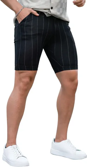 GINGTTO Mens Shorts 9" Inseam Slim Fit Stretch Casual Chino Short Pants