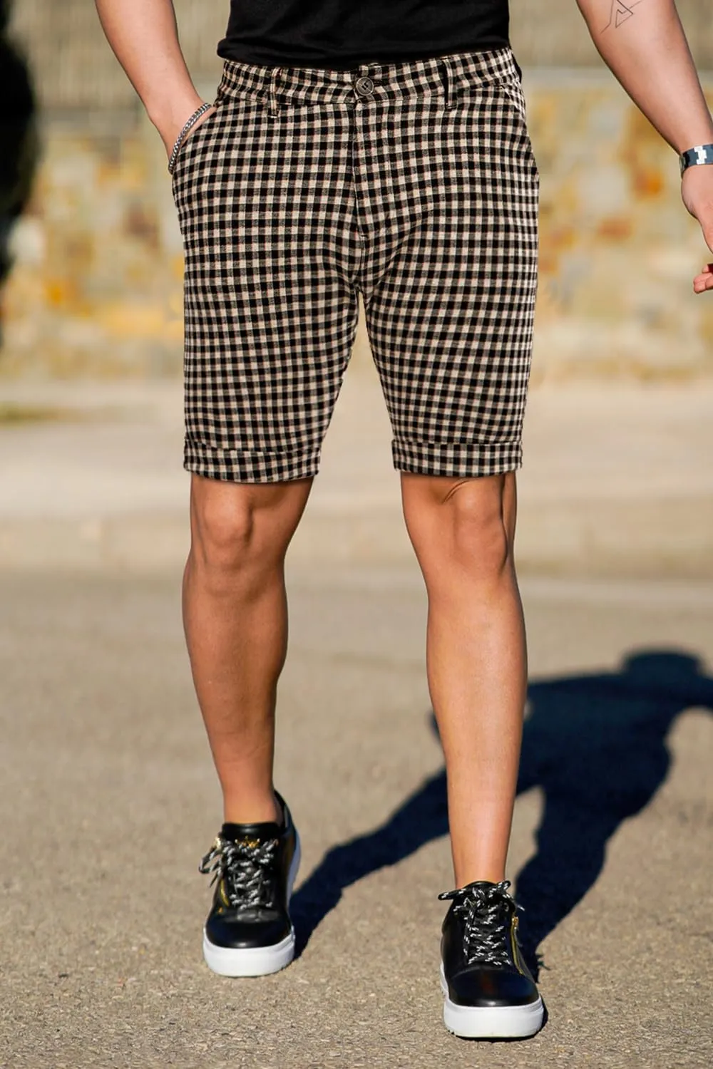 GINGTTO Mens Slim Fit Shorts 9" Inseam Stretch Casual Chino Short Pants