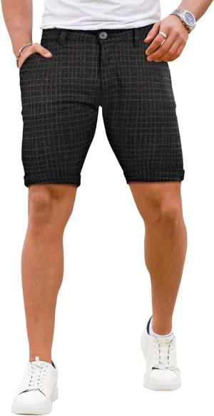 GINGTTO Mens Slim Fit Shorts 9" Inseam Stretch Casual Chino Short Pants