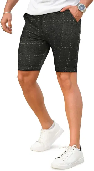 GINGTTO Mens Slim Fit Shorts 9" Inseam Stretch Casual Chino Short Pants