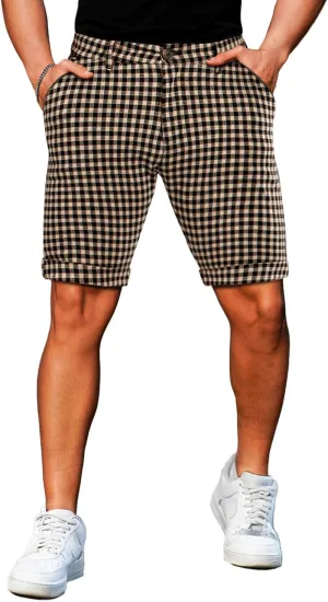 GINGTTO Mens Slim Fit Shorts 9" Inseam Stretch Casual Chino Short Pants
