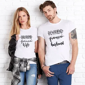 Girlfriend Boyfriend Fiance Wedding Gift Anniversary Matching Couple Tees