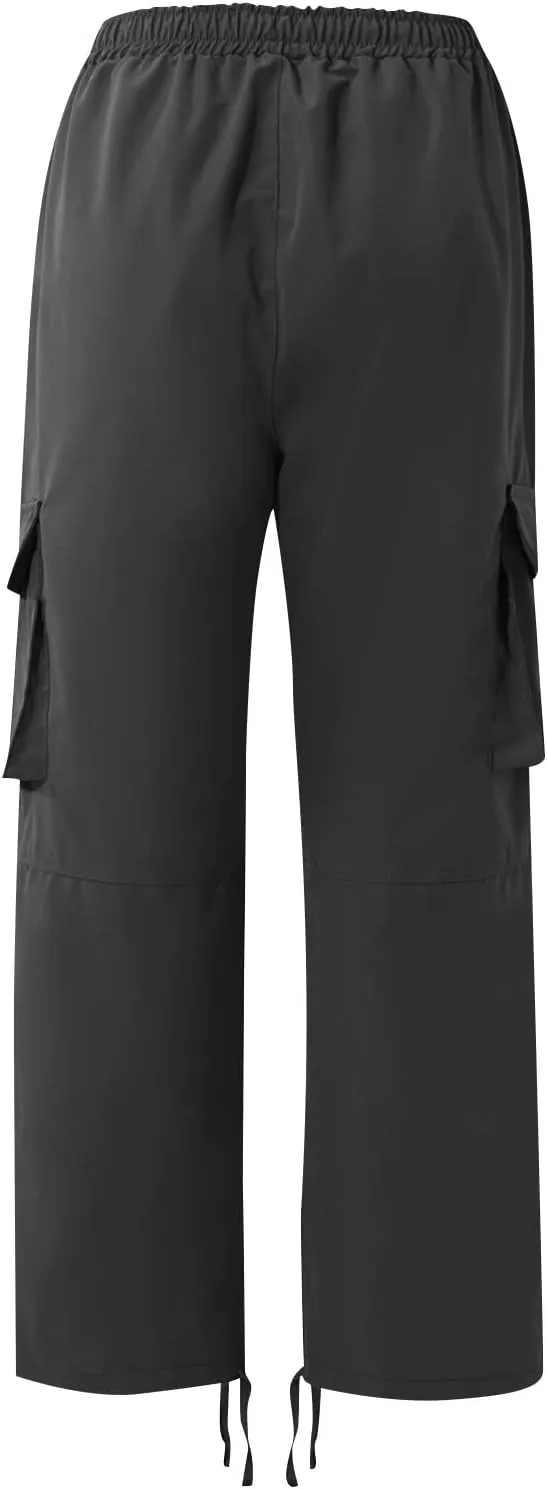 GOFULY Cargo Pants for Men Baggy Elastic Waist Drawstring Pants Pockets Pants Stretch Casual Fall Winter Joggers Trousers
