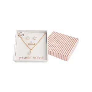 Gold Crystal Classic Jewellery Set