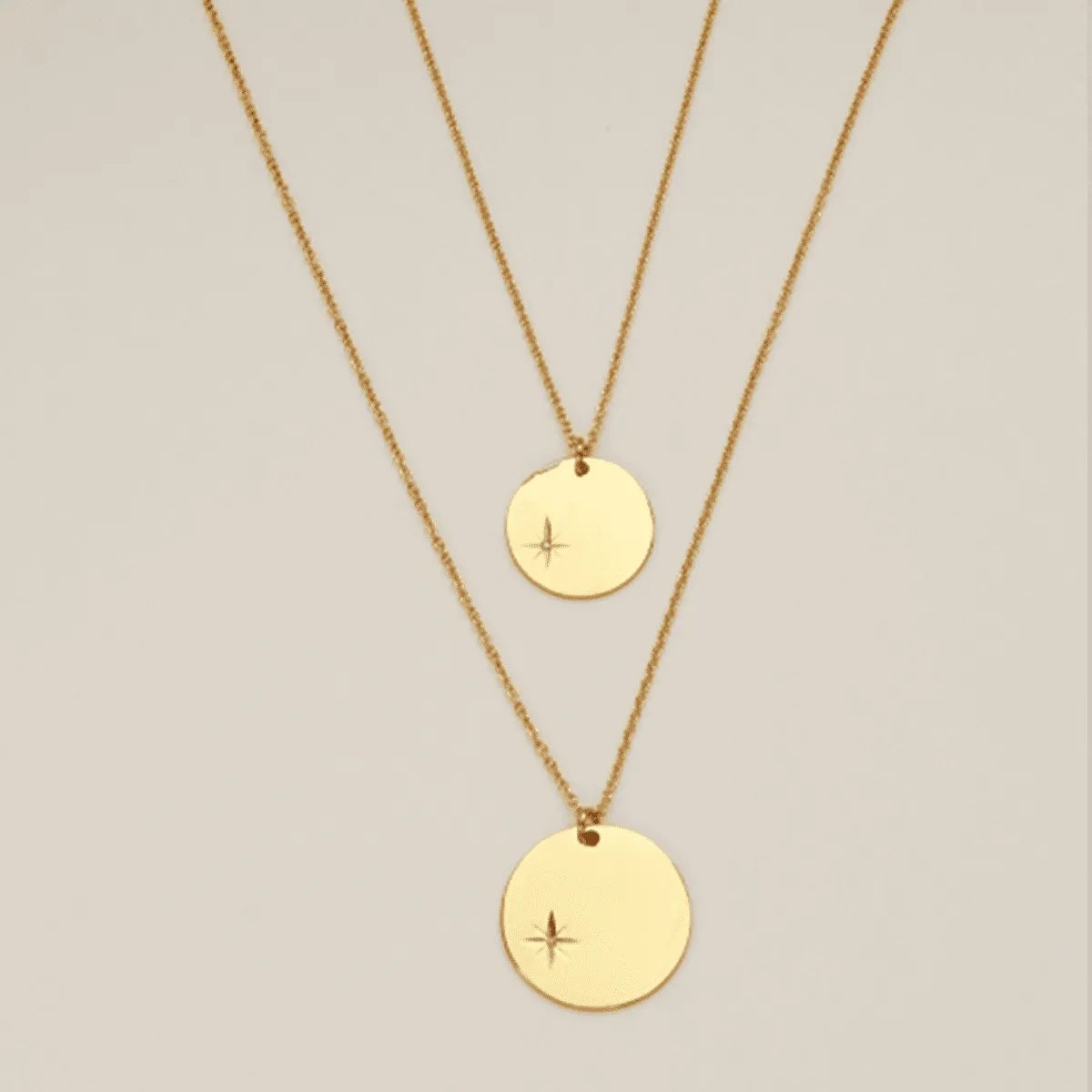 Gold Plated Big Polar Star Pendant
