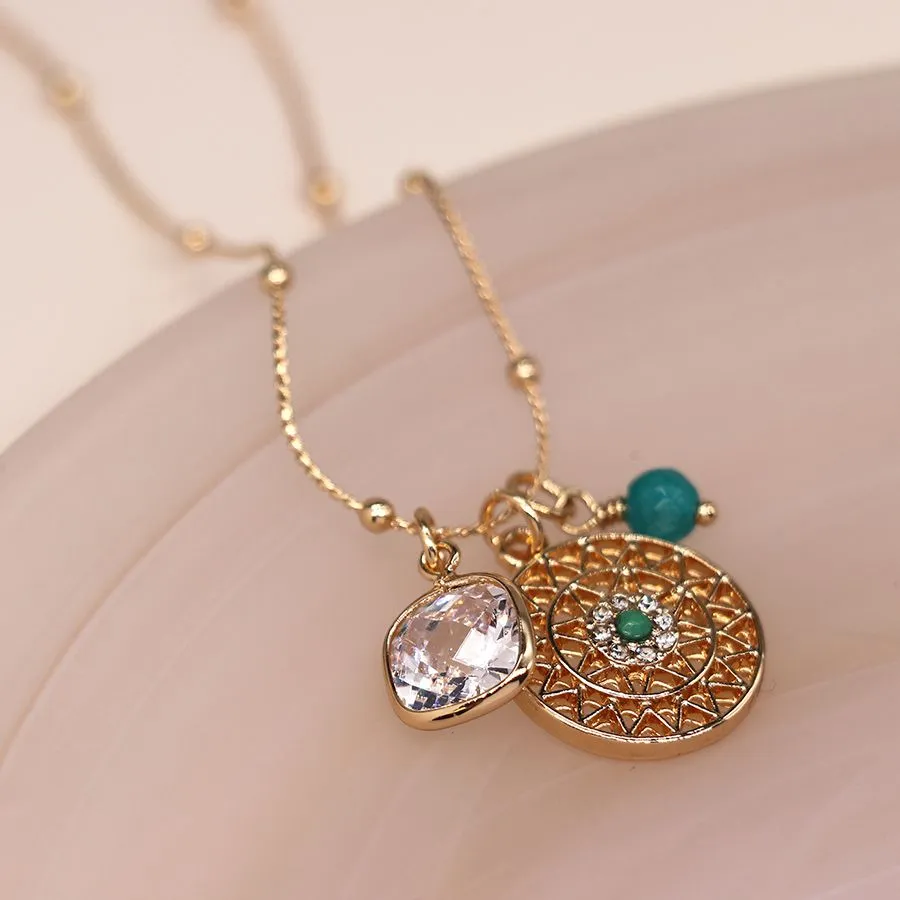 Gold Plated Mandala Necklace