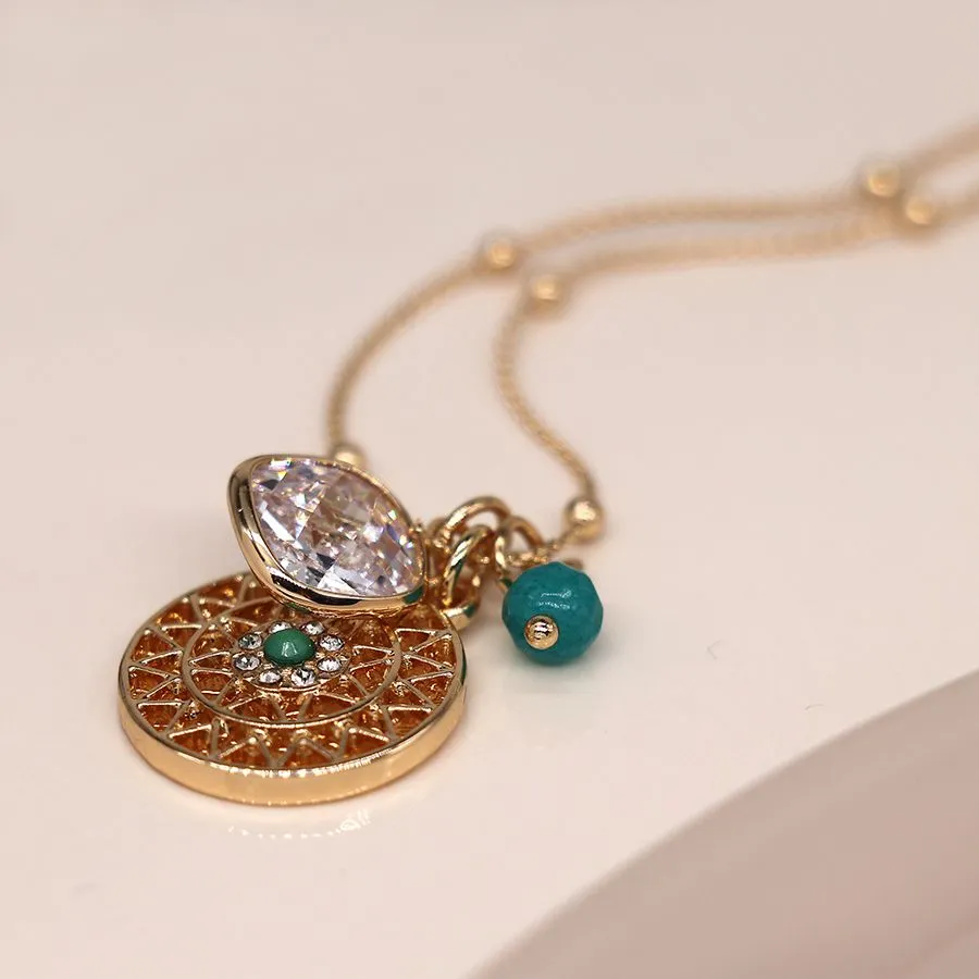 Gold Plated Mandala Necklace