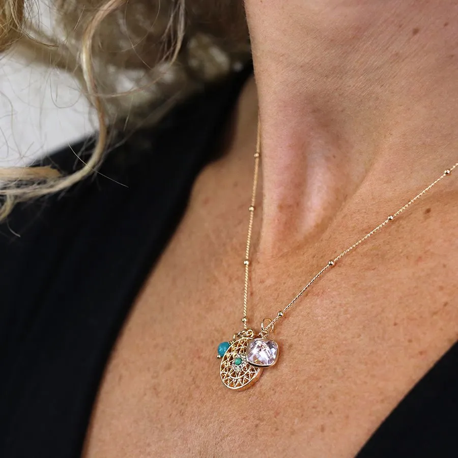 Gold Plated Mandala Necklace