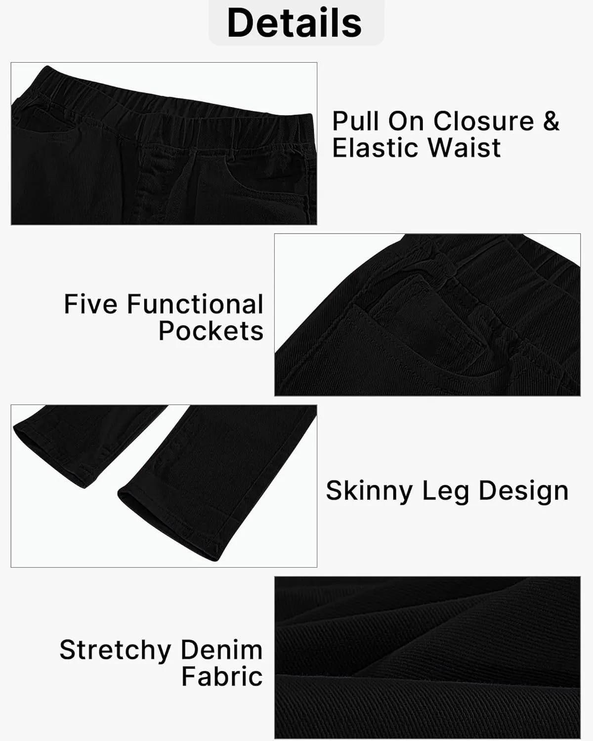 GRAPENT Pull On Jeans for Women High Waisted Skinny Capri Pants Trendy Stretch Denim Cropped Jeans Crop Jeggings Capris