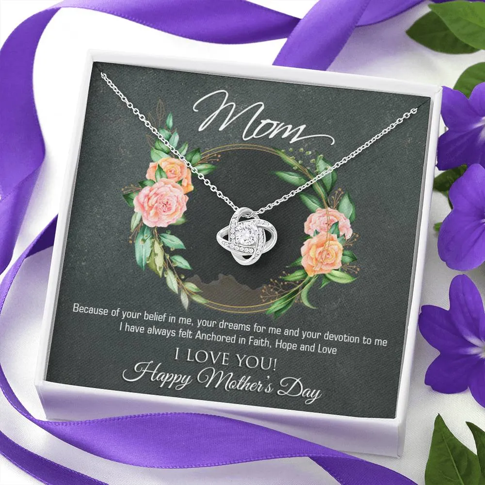 Happy Mother's Day Love Knot Necklace