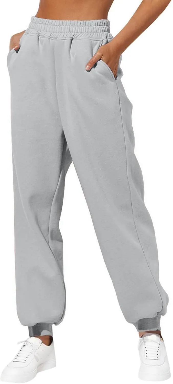 Heart Print Sweatpants for Women Long Pants I Love My bf Jogger Pants Elastic High Waist Trousers