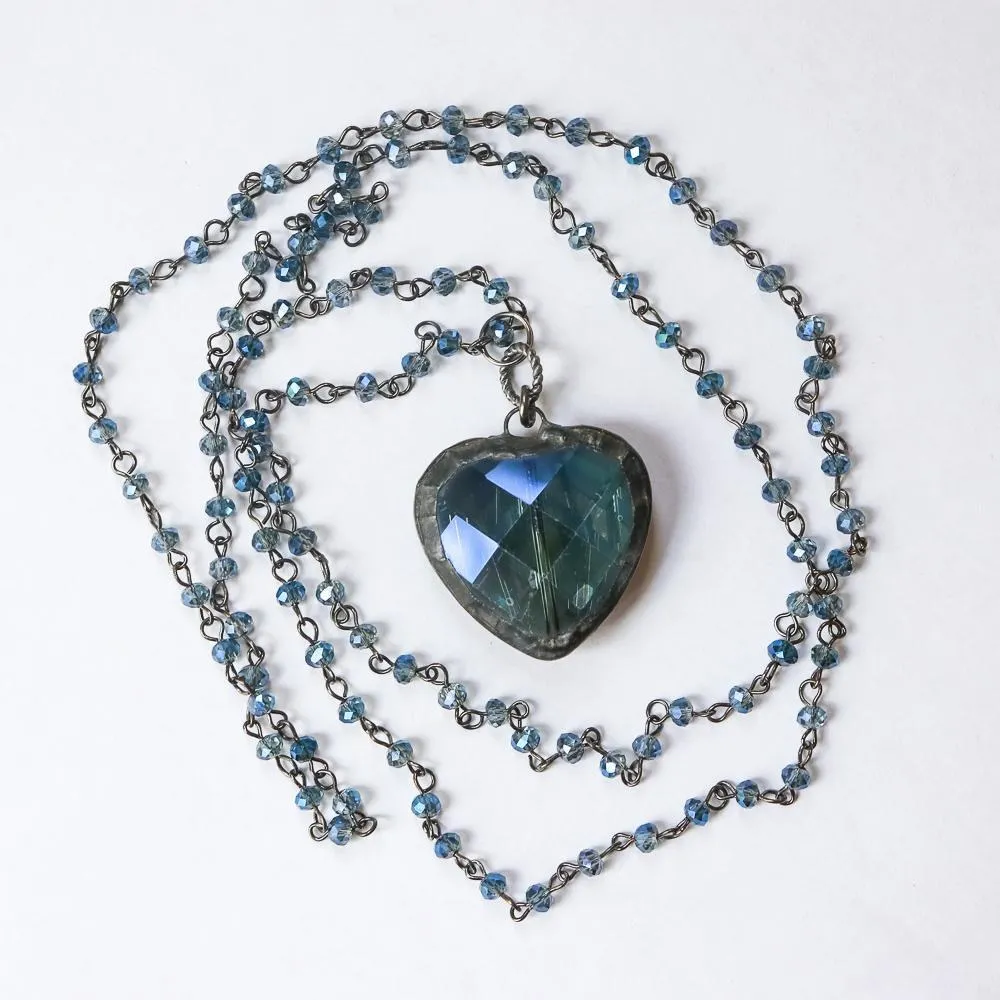 Heart Rosary Necklace