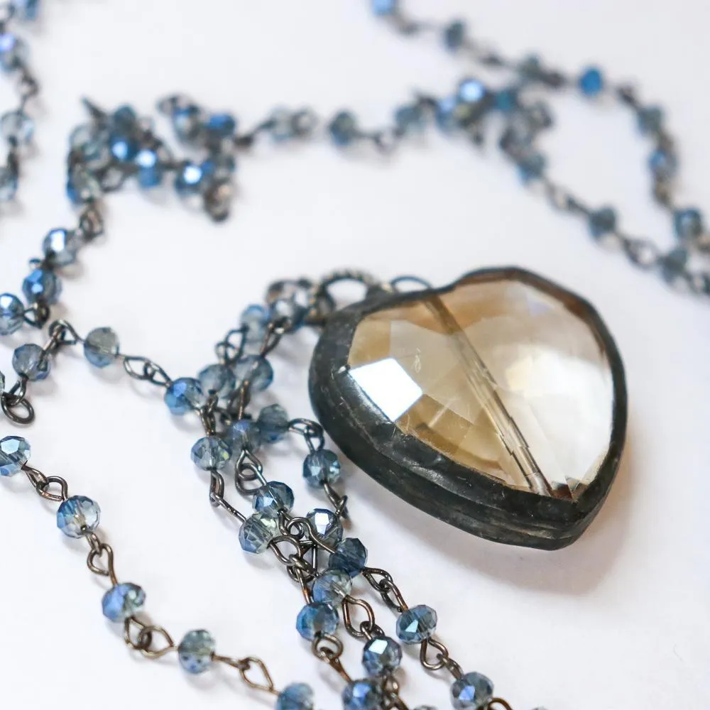 Heart Rosary Necklace