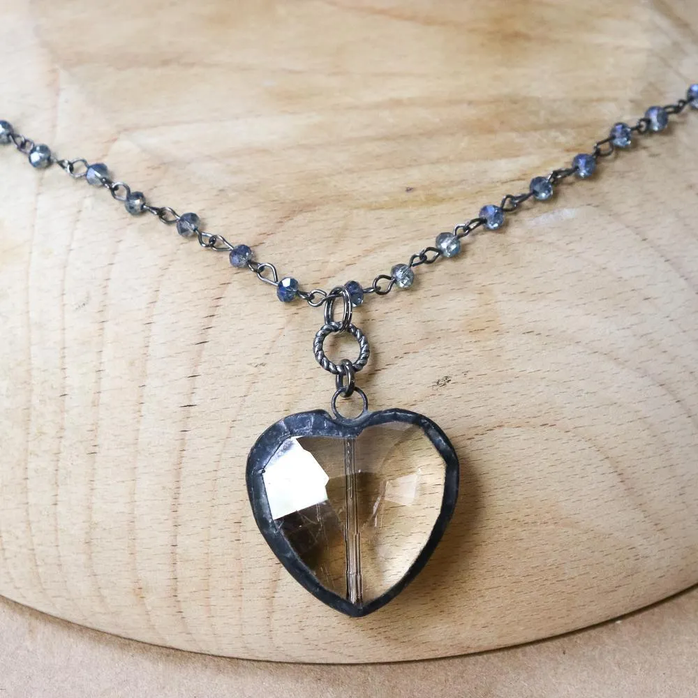 Heart Rosary Necklace