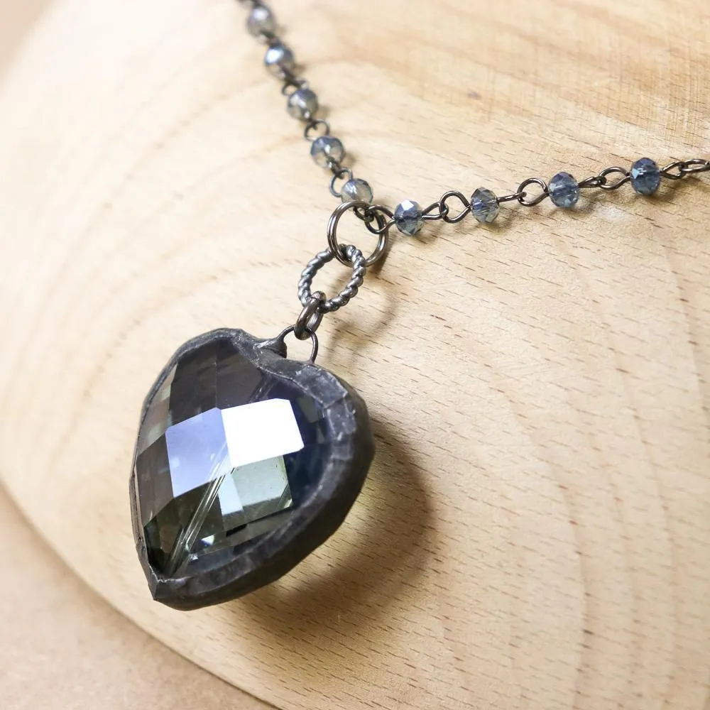 Heart Rosary Necklace