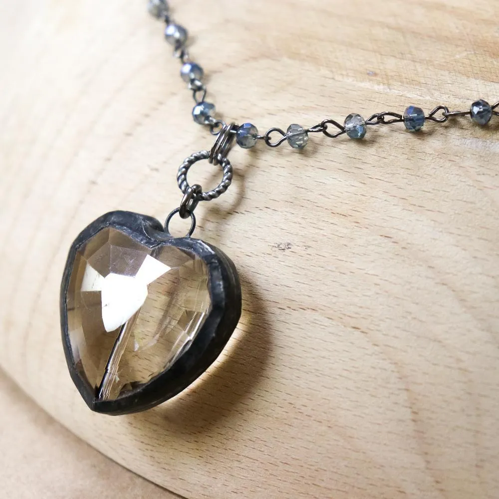 Heart Rosary Necklace