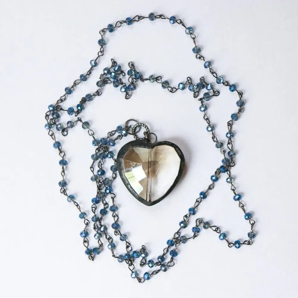 Heart Rosary Necklace