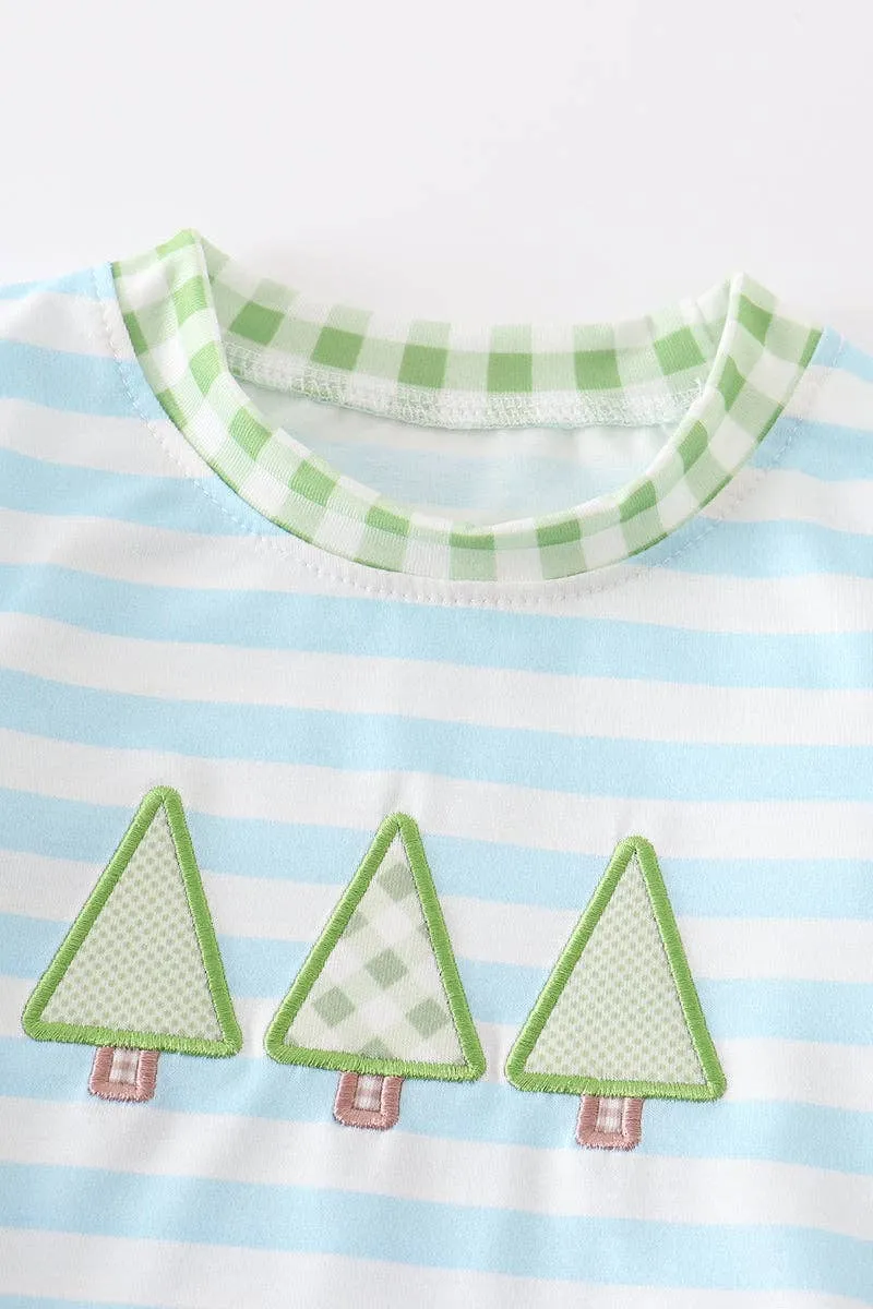 Honeydew - Christmas tree applique boy bubble