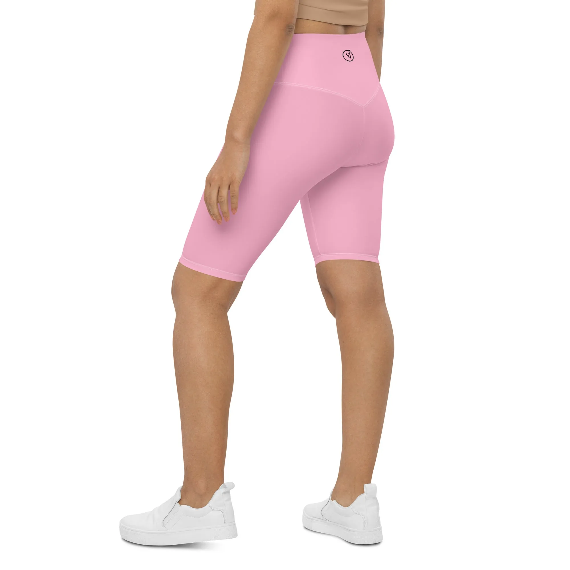 Humble Sportswear™ Blush Pink High Waist Shorts