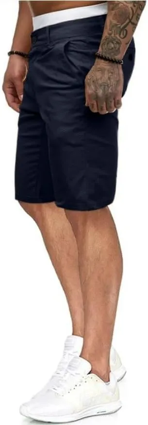HUNGSON Mens Slim Fit Shorts Stretch Chino Short Pants