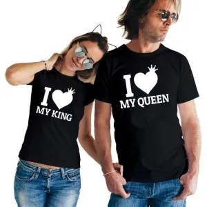 I Love My King I Love My Queen Matching Couple Tees