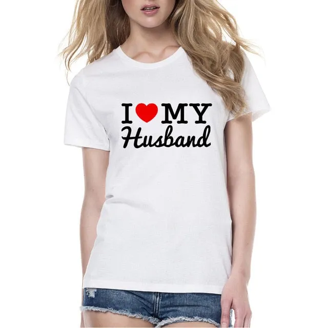 I Love My Wife I Love My Husband Matching Couple Tees