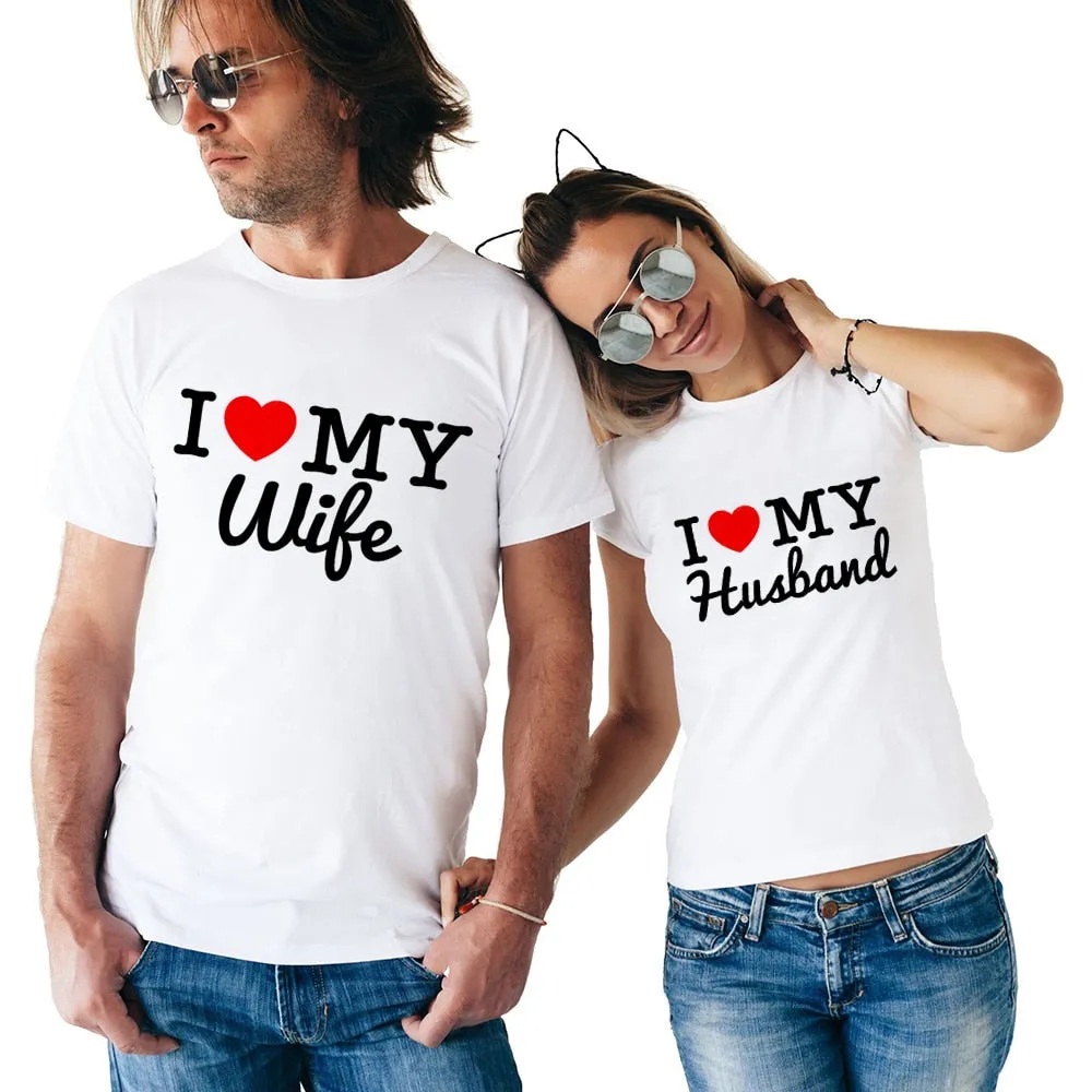 I Love My Wife I Love My Husband Matching Couple Tees