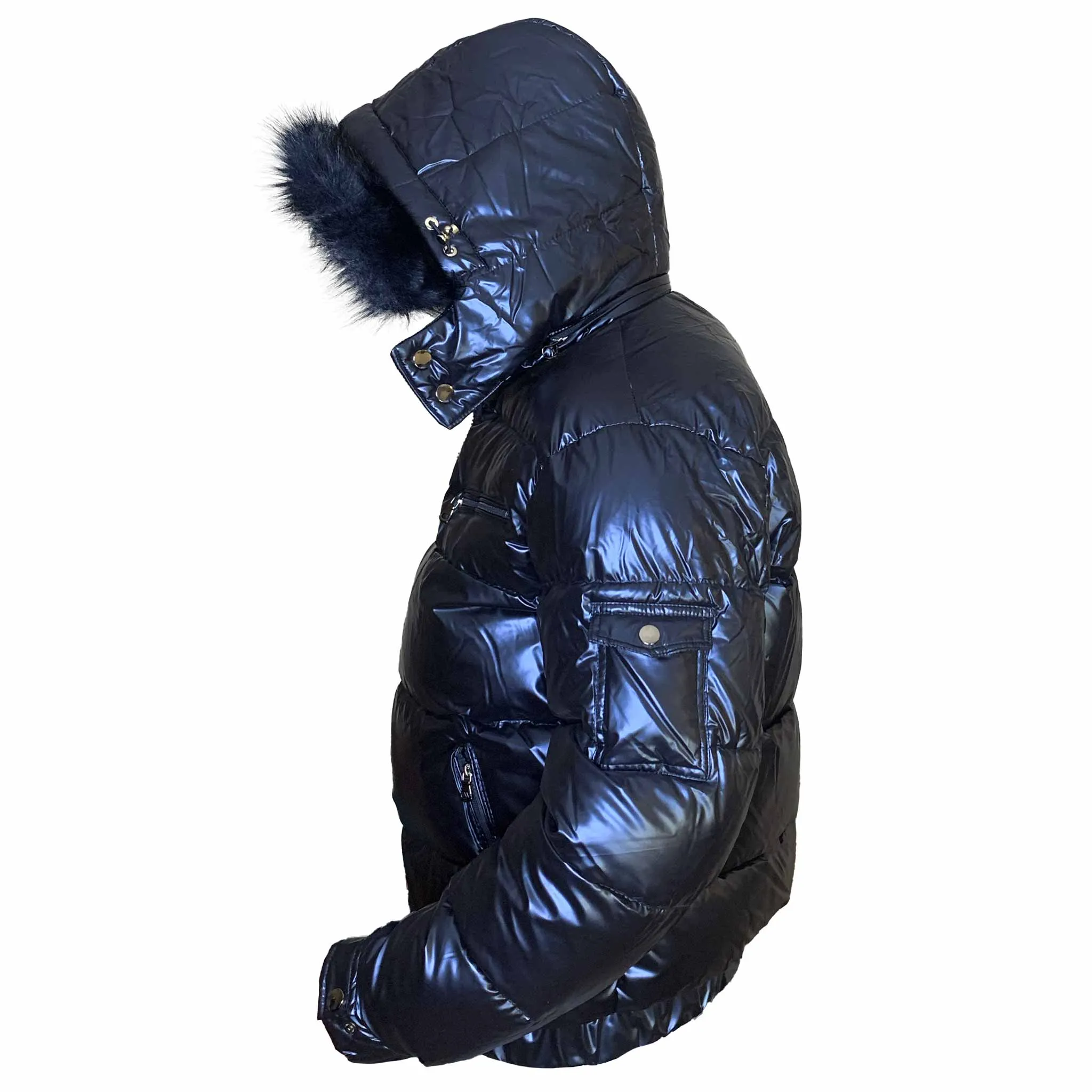 Indigo Matte Gloss Puffer