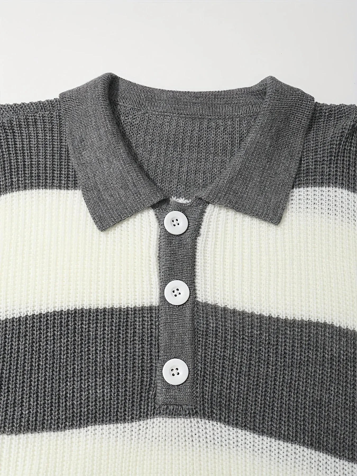 JANLUX | Striped Knitted Pullover with Long Sleeves Sweater