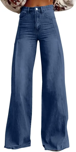 Jeans for Women, Jeans Women Stretchy Trendy Plus Size Baggy Trousers Low Rise 2025 Straight Leg Summer