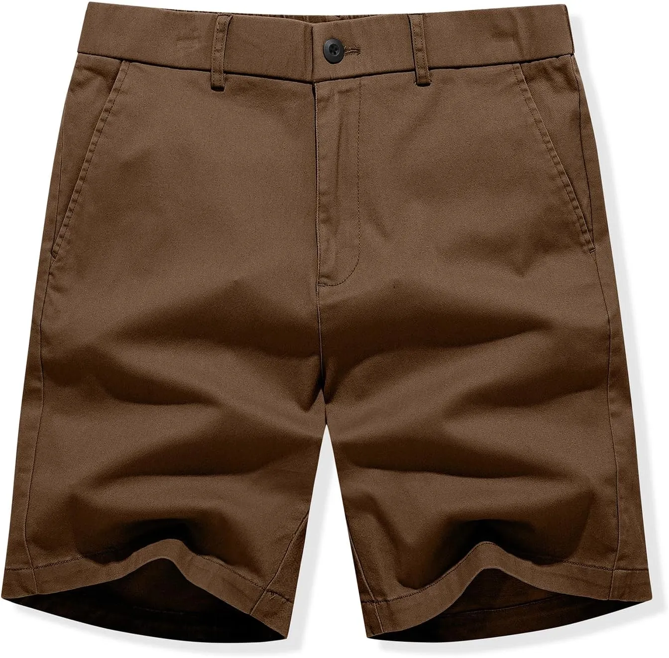 JMIERR Men's Classic-Fit 7" Chino Short Summer Stretch Waist Cotton Twill Casual Dress Shorts with Pockets