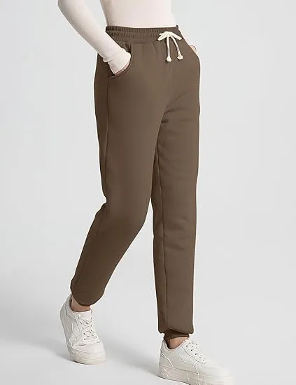 jovati Women's Winter Warm Fleece Jogger Pants Sherpa Lined Sweatpants Track Pants Athletic Active Lounge Pants