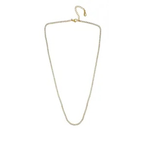 Joy Waterproof Clear CZ Necklace 18K Gold Plating