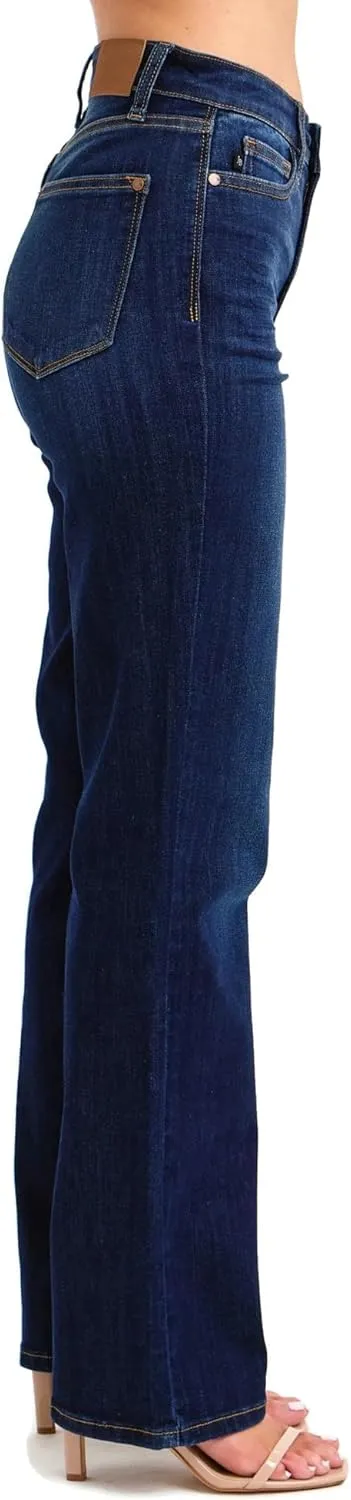 Judy Blue Women's High Waist Relaxed Straight-Leg Jeans