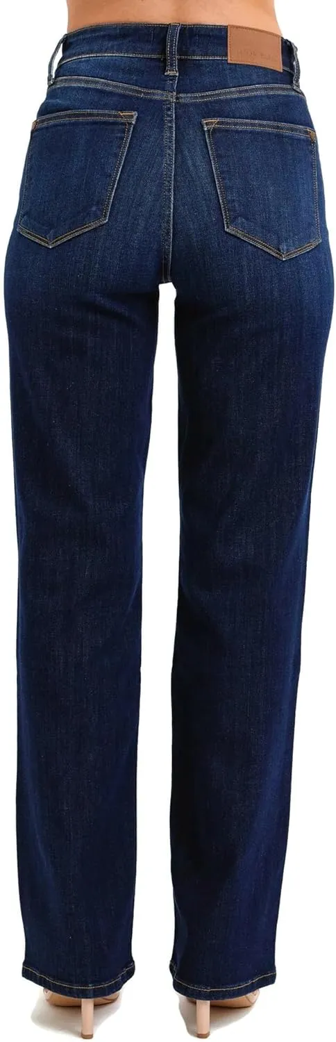 Judy Blue Women's High Waist Relaxed Straight-Leg Jeans