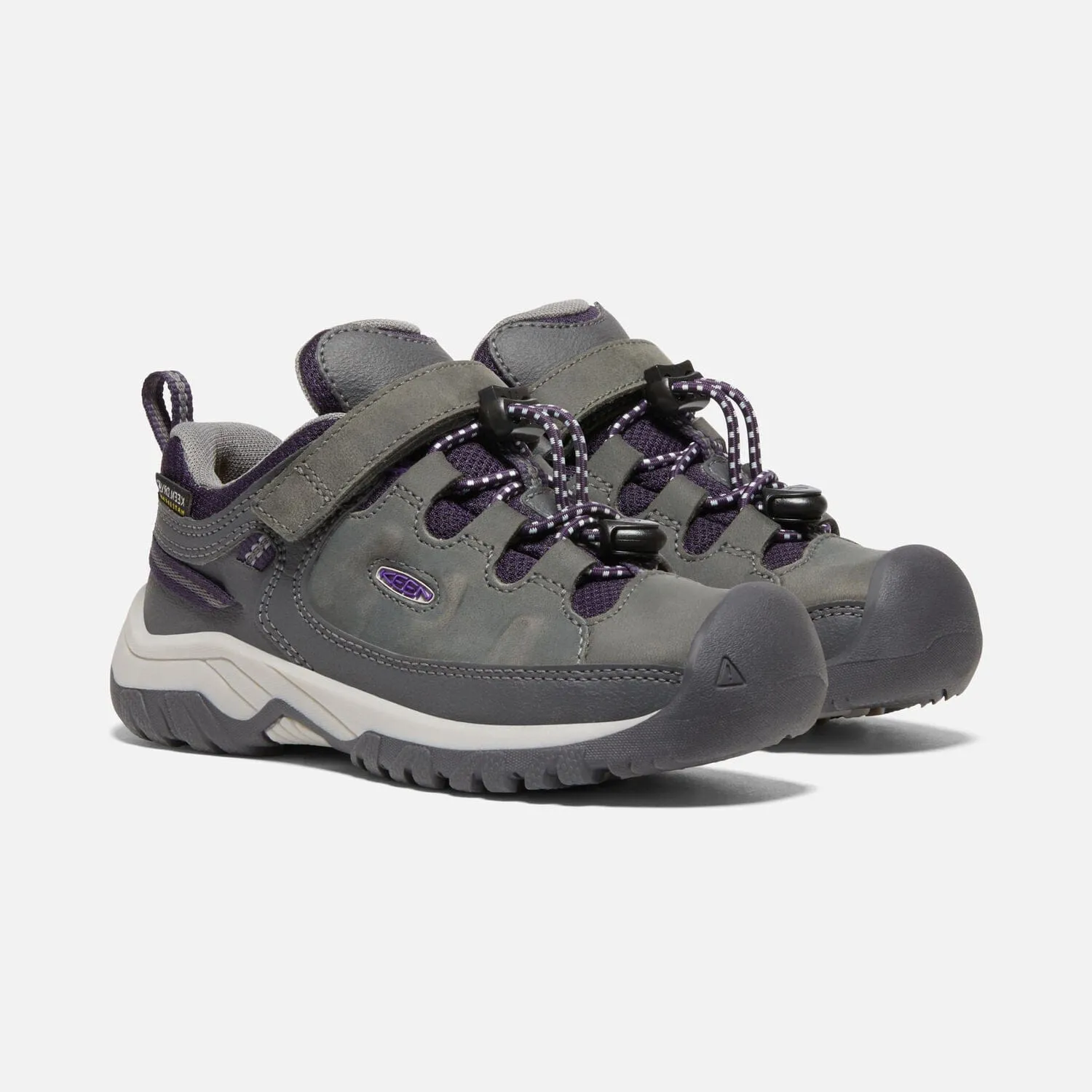 Keen Kids Targhee Low Waterproof Shoes- Magnet/ Tillandisa Purple