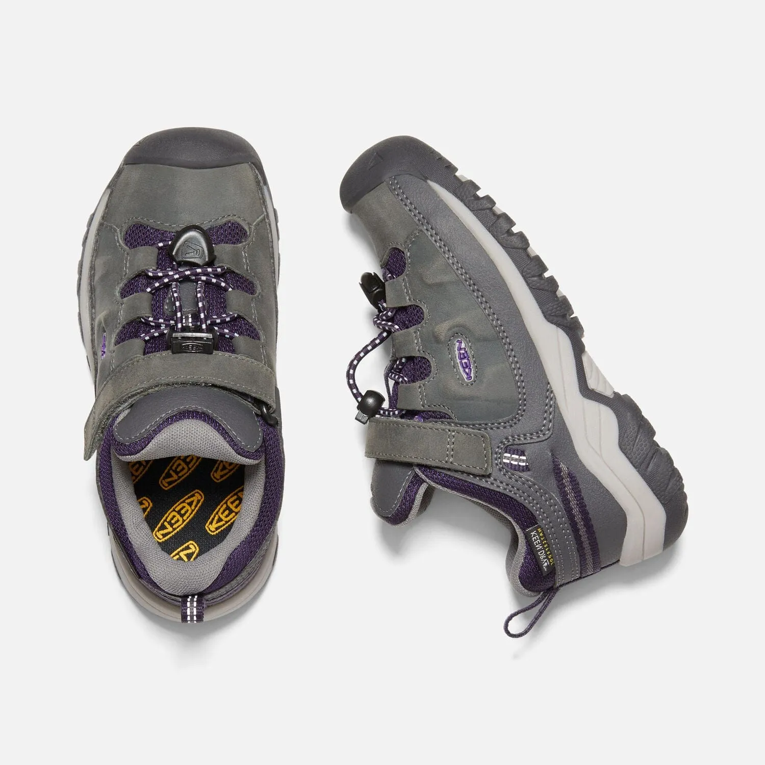 Keen Kids Targhee Low Waterproof Shoes- Magnet/ Tillandisa Purple