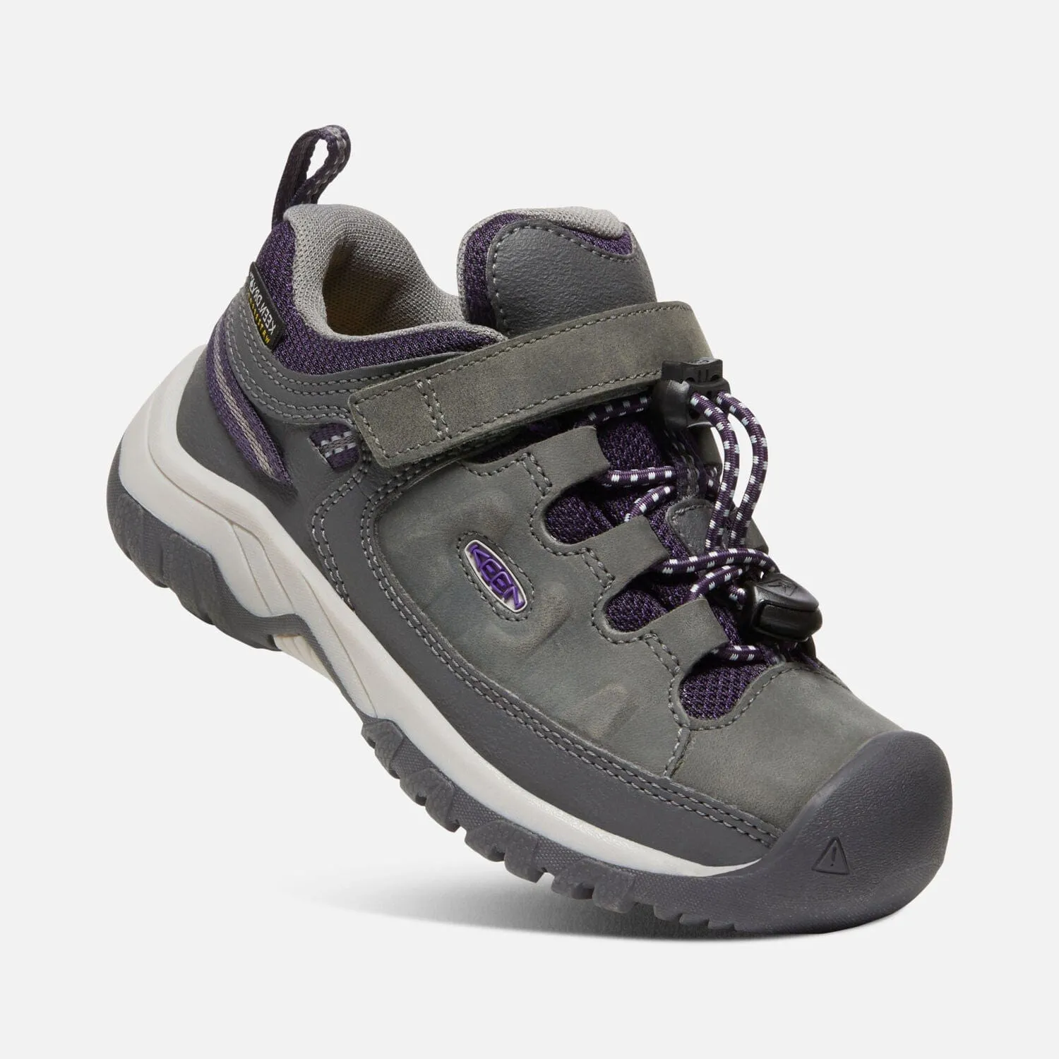 Keen Kids Targhee Low Waterproof Shoes- Magnet/ Tillandisa Purple
