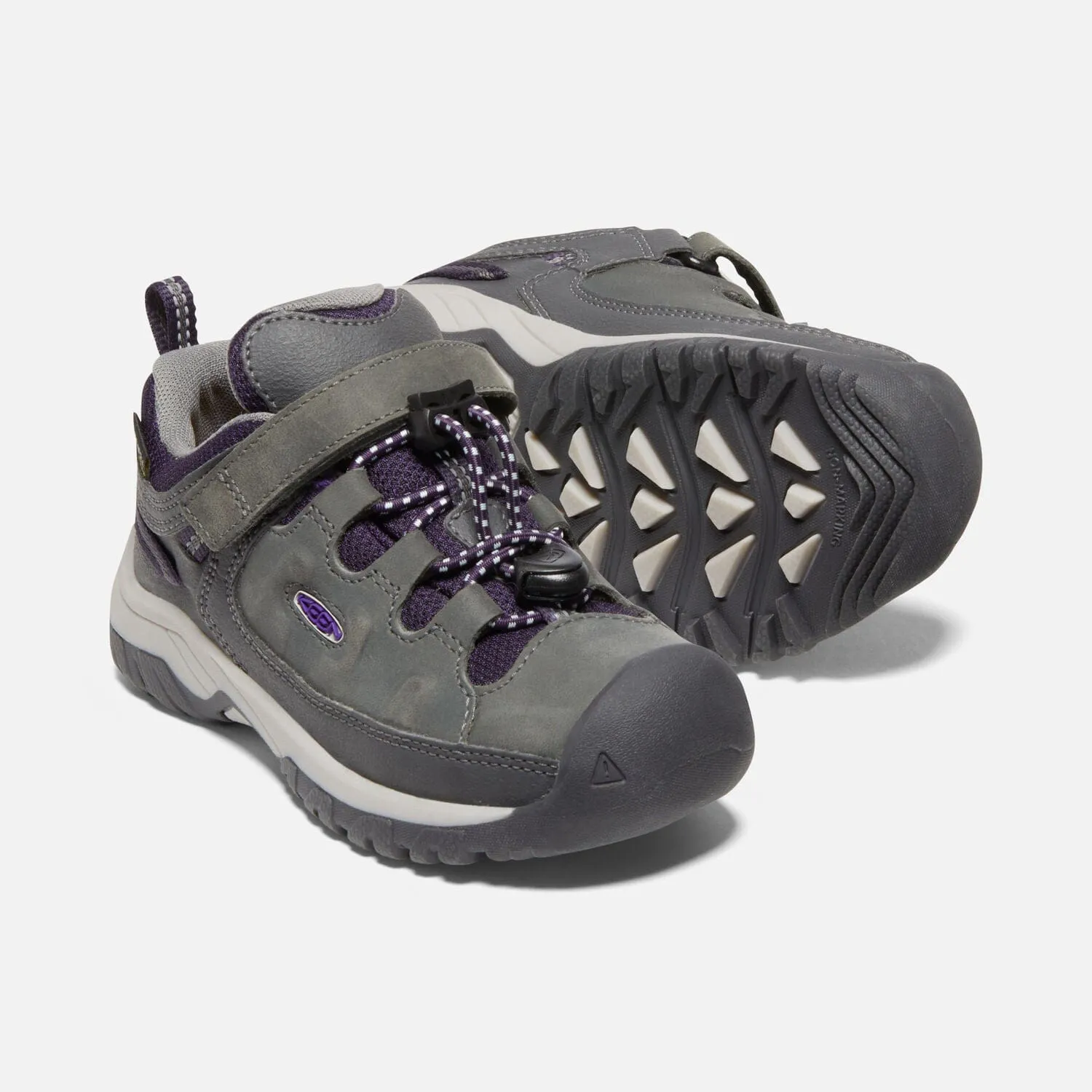 Keen Kids Targhee Low Waterproof Shoes- Magnet/ Tillandisa Purple