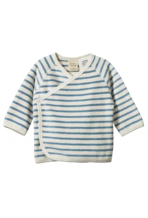Kimono Jacket Terry - Powder Blue Sailor Stripe